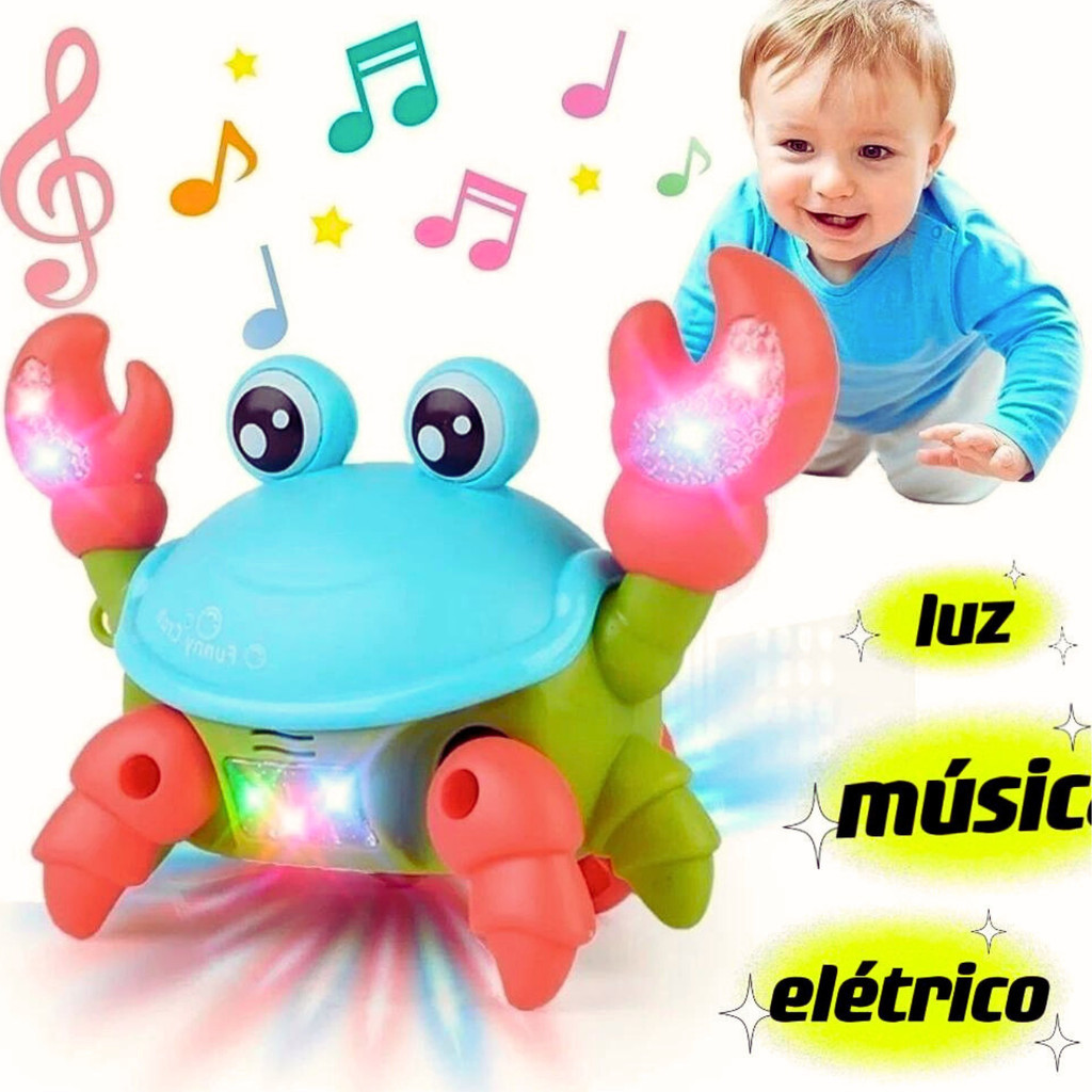 Brinquedo Educativo Caranguejo Fujão que Anda brinquedo bebe 0 6 meses ...