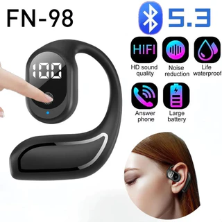 FN-98 Negócios Fones De Ouvido Sem Fio Bluetooth 5.3 Display Digital Único Ultra Longa Espera HD Chamada Fone Ao Ar Livr