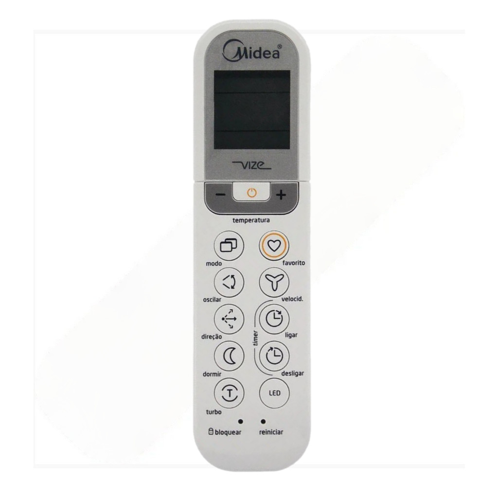 CONTROLE REMOTO AR CONDICIONADO MIDEA VIZE ORIGINAL | Shopee Brasil