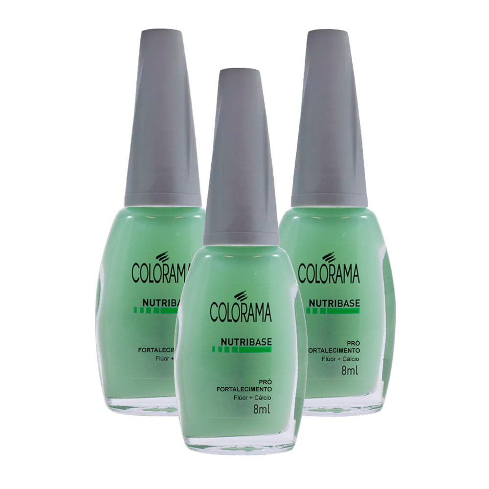 Kit 3 Base Colorama Nutribase Pró-Fortalecimento com 8ml | Shopee Brasil