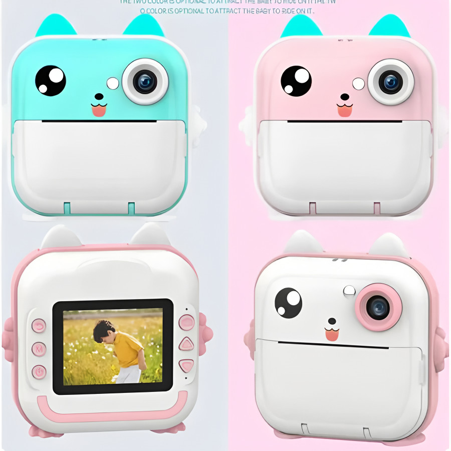 Camera De Impressão Instantânea Para Crianças Vídeo Fotografia Digital Fotográfica Toy Mini Impressora Térmica Boy Girls