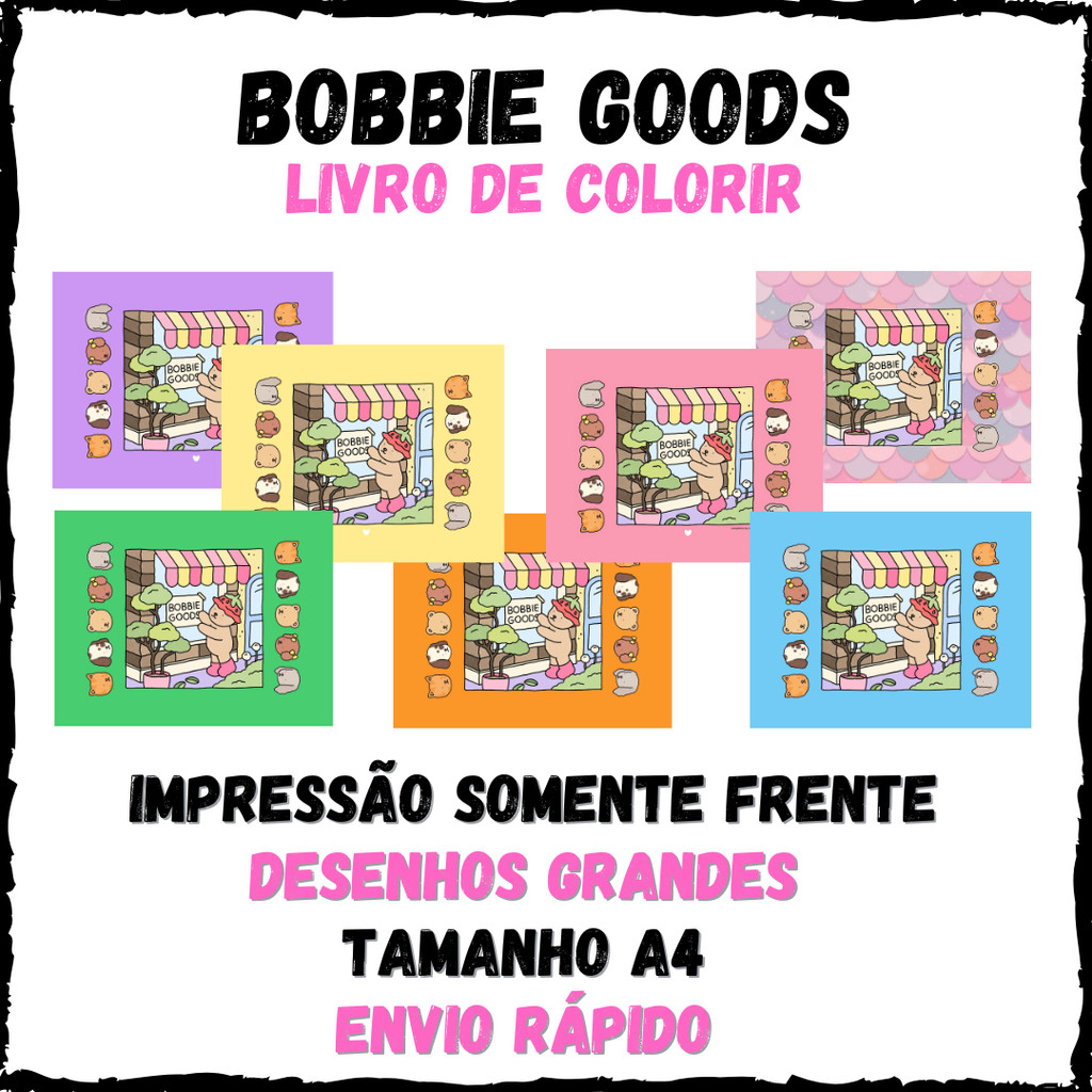 Livro de Colorir Bobbie Goods - 7 Capas Coloridas | Shopee Brasil