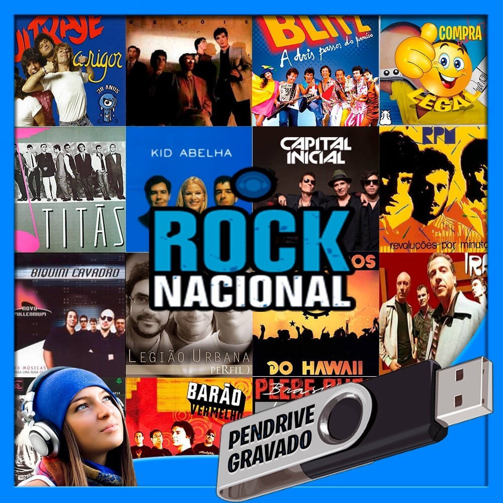 Pen Drive Gravado Musicas Rock Nacional Anos 80 E 90 | Shopee Brasil