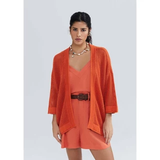 Kimono Feminino Manga 7/8 Em Tricô Texturizado Hering
