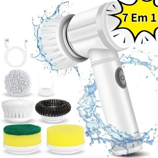 Escova Elétrica Mágica de Limpeza 5 em 1 Sem Fio Limpador Multiuso Prático Para Cozinha/Banheiro