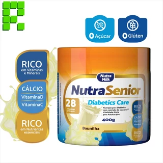 Melhor Suplemento Alimentar ZERO AÇÚCAR Nutra Senior 50+ Diabetics Care 400g