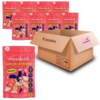 Kit c/ 8und Sopa de Letrinhas legumes e frango MEXIDINHA 90g