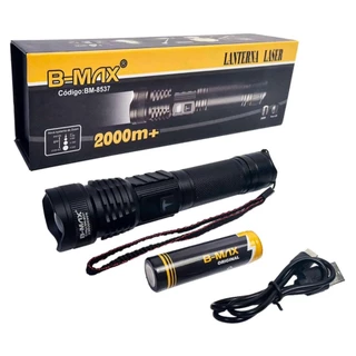 Lanterna Tática LED super potente 2km sabre de Luz alcança 2000 metros B-max recarregável sitio edc caça