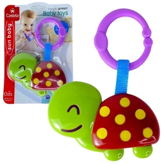 Chocalho Infantil Tartaruga Mordedor Bebe Livre BPA Castela