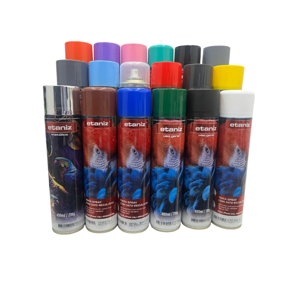 Tinta spray todas as cores 400 ml ETANIZ