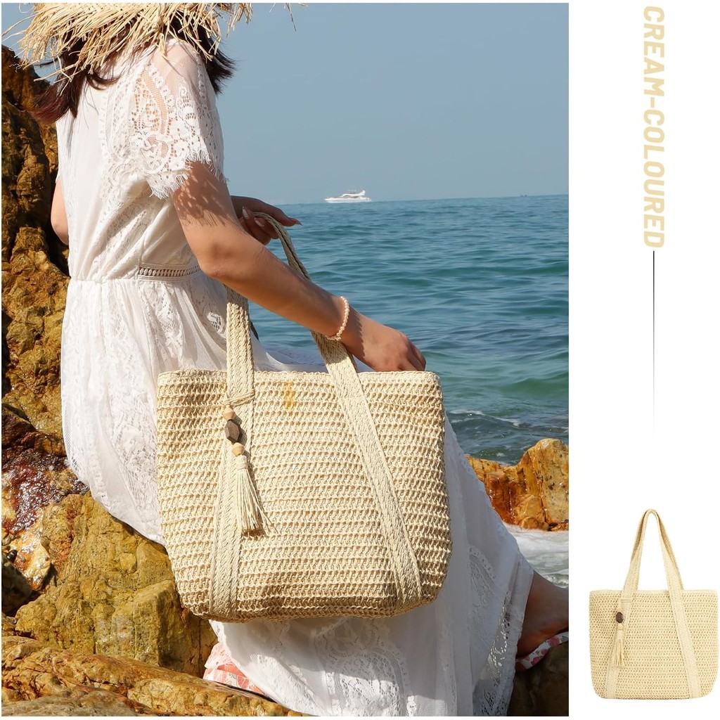 2025 Bolsos De Hombro Nuevos Para Mujer Tejidas De Paja Playa De Verano Tejido De Gran Capacidad Con Cinta Chic Hobo Para Vacacion De Fita Zhanyishengli De 12,31 € | DHgate