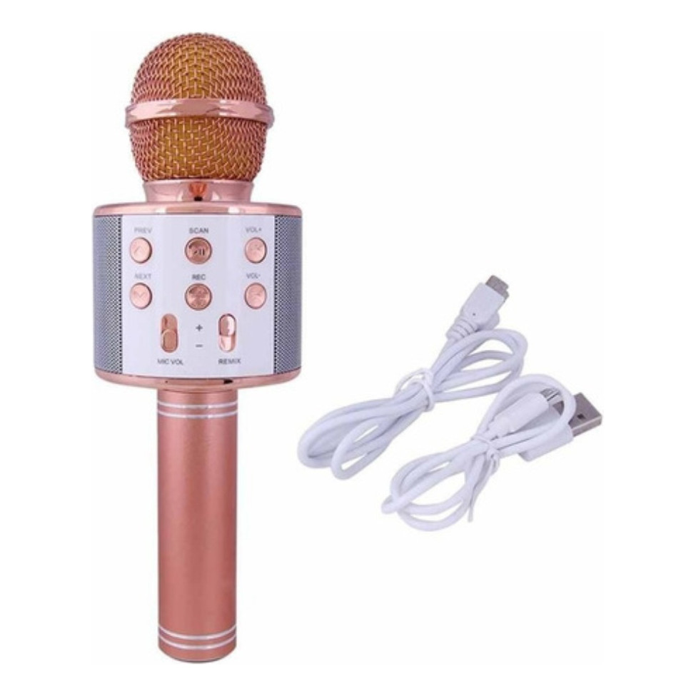 Microfone Sem Fio Bluetooth Karaokê Youtuber Reporter Rosa | Shopee Brasil