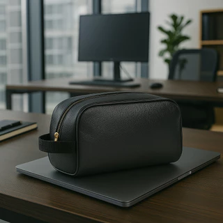 Necessaire Masculina Estilo Premium com Zíper – Bolsa de Viagem Compacta e Elegante