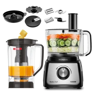 Multiprocessador de alimentos 1.000W 9 em 1 Turbo Chef - MPN-01-BF - Mondial