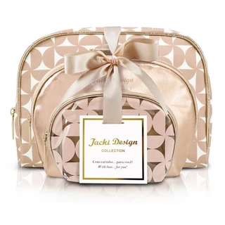 Kit de Necessaire com 3 pçs Glitz Jacki Design