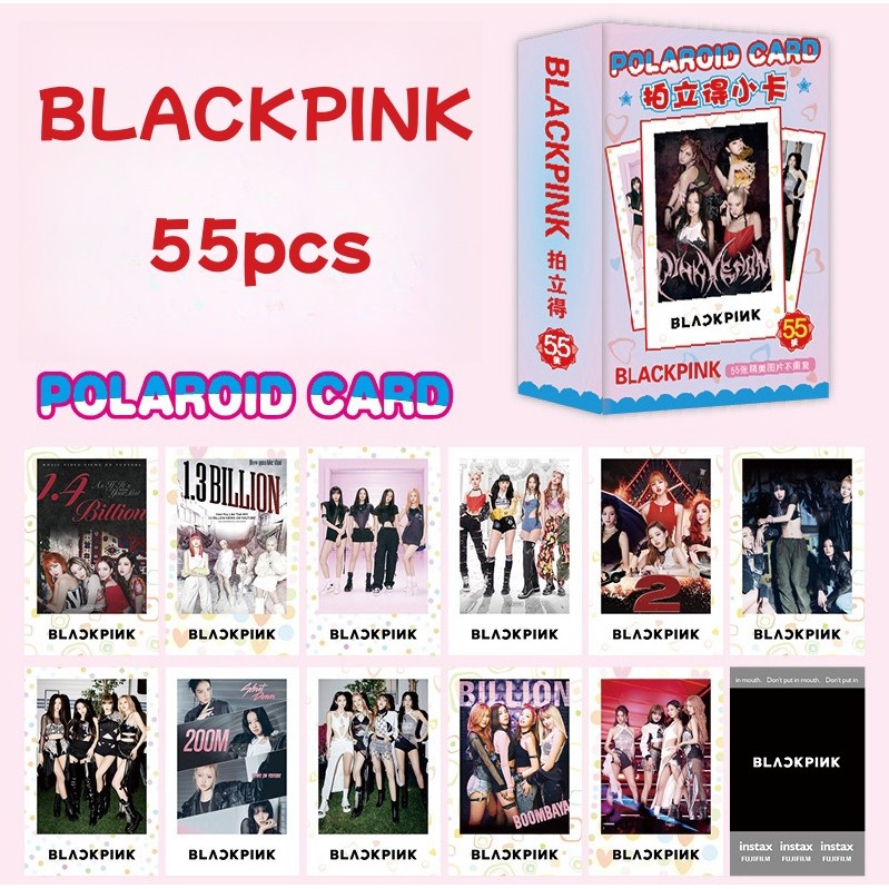55pcs/box BLACK-PINK BPTG Photocards THE GAME Album JENNIE JISOO