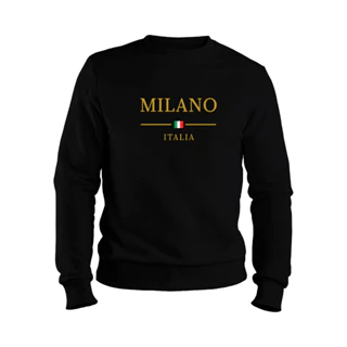 Blusa de Frio Moletom Milano Italia Casual Flanelado Careca Gola Redonda