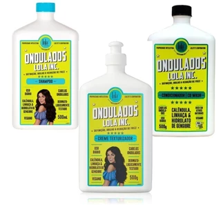 Lola Kit Ondulados Shampoo 500ml condicionador 500ml Creme Texturizador 500ml