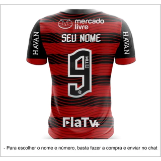 Camisa do Flamengo Tradicional Vermelha Preta