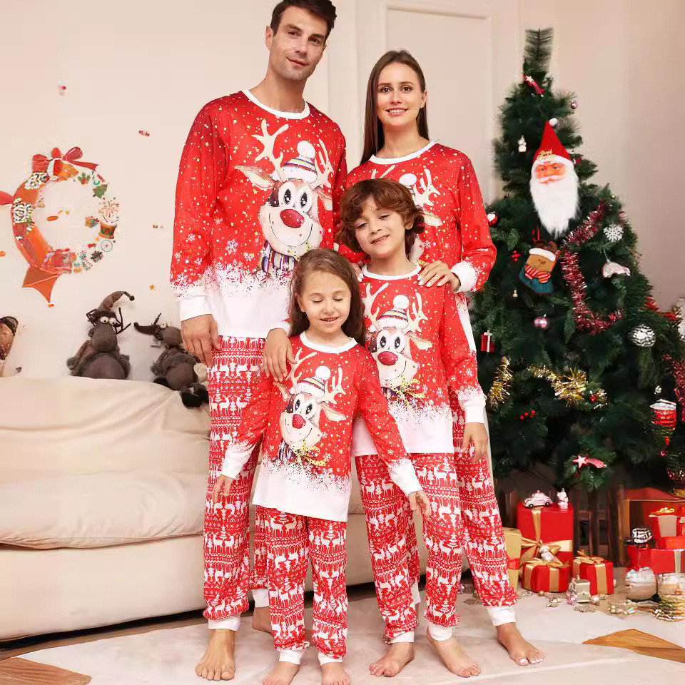 Família Natal Pjs Conjuntos Combinando Natal Natal Jammies Natal Pijama Sleepwear Loungewear