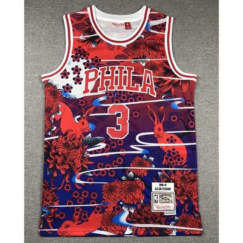 [Voaii] quente pressionando [estilo 10] nbajersey philphia76people team3no. Iverson retro basquete preto jersey4a939