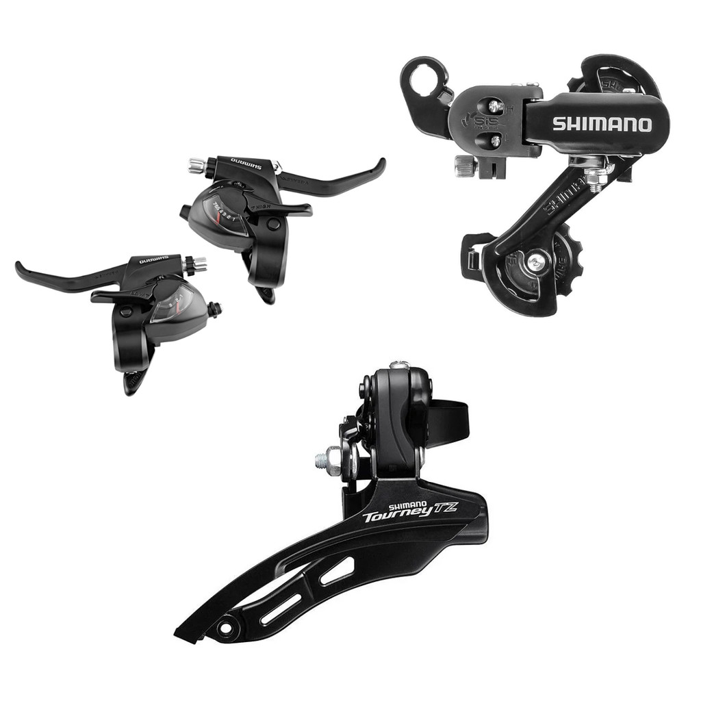 Kit de Transmissão Shimano Tourney TZ Rapid Fire Grupo Bike