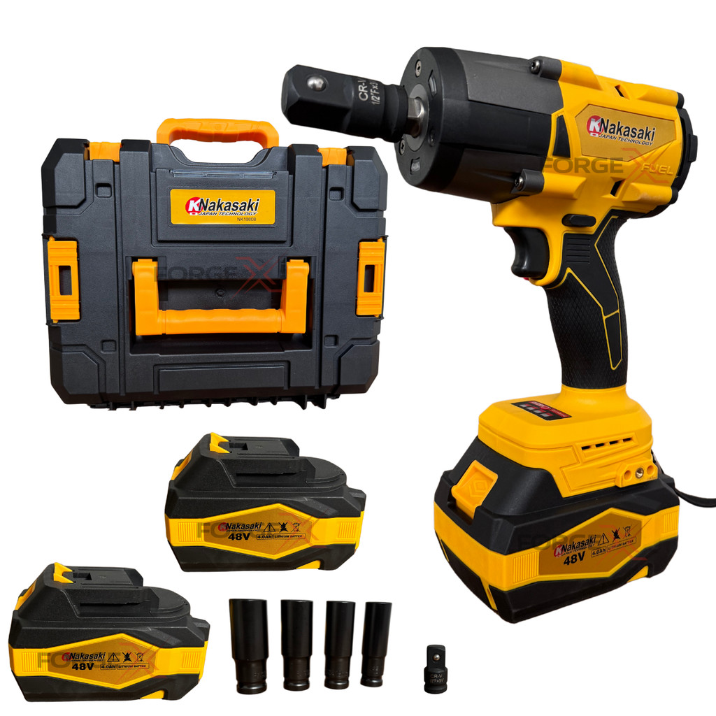 Chave De Impacto A Bateria 48v Super Potente Com Adaptador 3/4 | Shopee ...