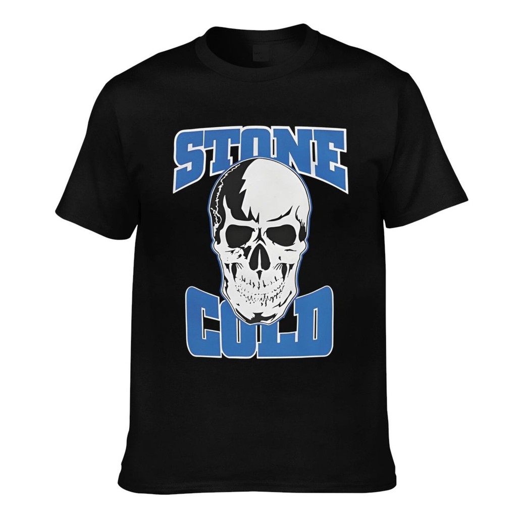 WWE Maglietta Uomo Stone Cold Steve Austin – Photo Compilation – Nera – Tessuto Morbido E Traspirante - 2