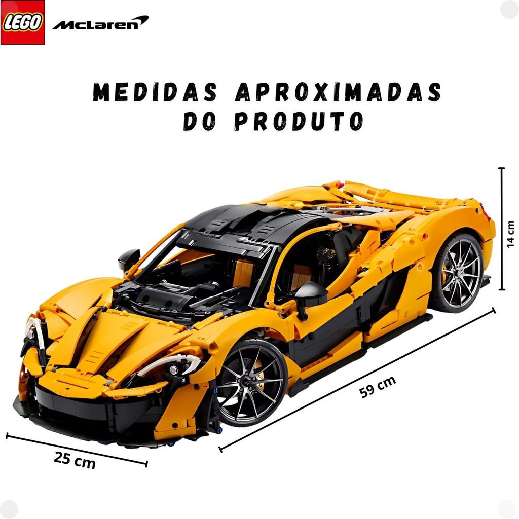 Lego Technic Carro McLaren P1 3893 Peças - 42172 | Shopee Brasil