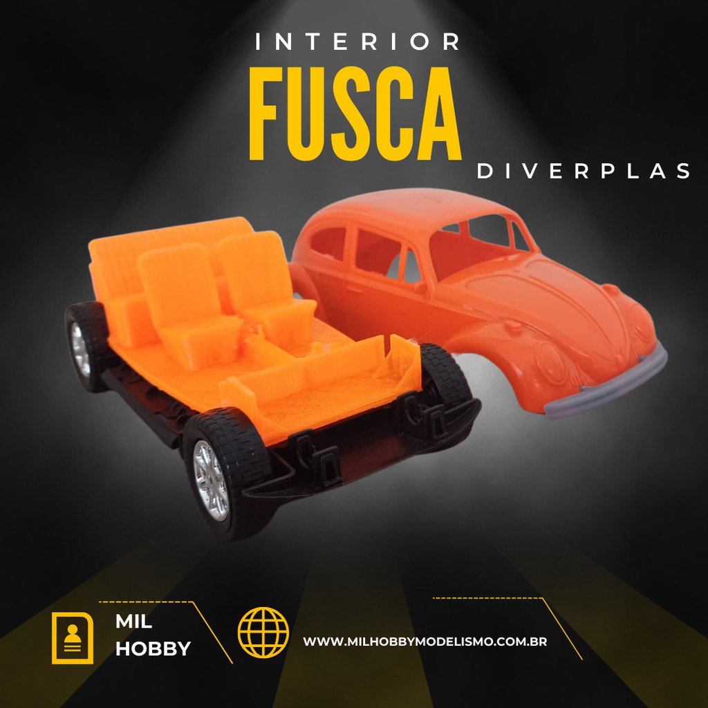 INTERIOR DA MINIATURA FUSCA DIVERPLAS