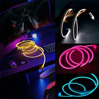 1M/3M Comprimento Fita LED Impermeável Flexível Luzes Neon Light 5V USB Para Sala de Estar Cozinha Decoração Sala