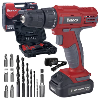 Furadeira Parafusadeira Reversível 12v BPF12L Branco com Maleta Brocas Bits 110v 220v em Oferta na Shopee