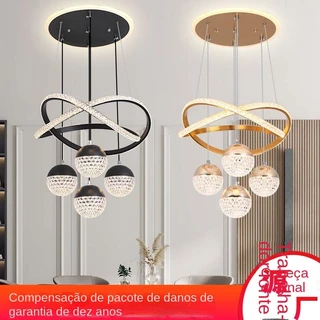 (3 Cores em 1)Restaurante lustre sala de jantar luz 2024 novo estilo simples cozinha luz quarto moderno simples