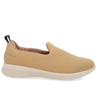 Tênis Fem Usaflex Slip On Elastano Bege Amêndoa UC0604003 em Oferta na Shopee
