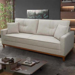 Sofá Living Malibu 2,00m Bege Bouclê - King House