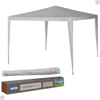 Barraca Tenda De Praia Gazebo Rafia Cor Branco 3x3m-Mor em Oferta na Shopee