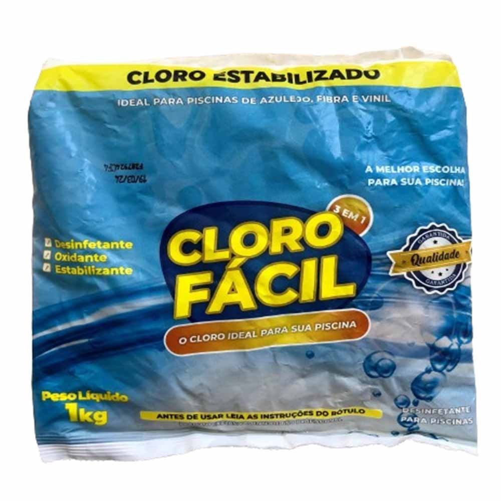 Cloro Fácil Ultraclor 3 Em 1 1kg Para Piscina Fibra / Alvenaria / Vinil ...