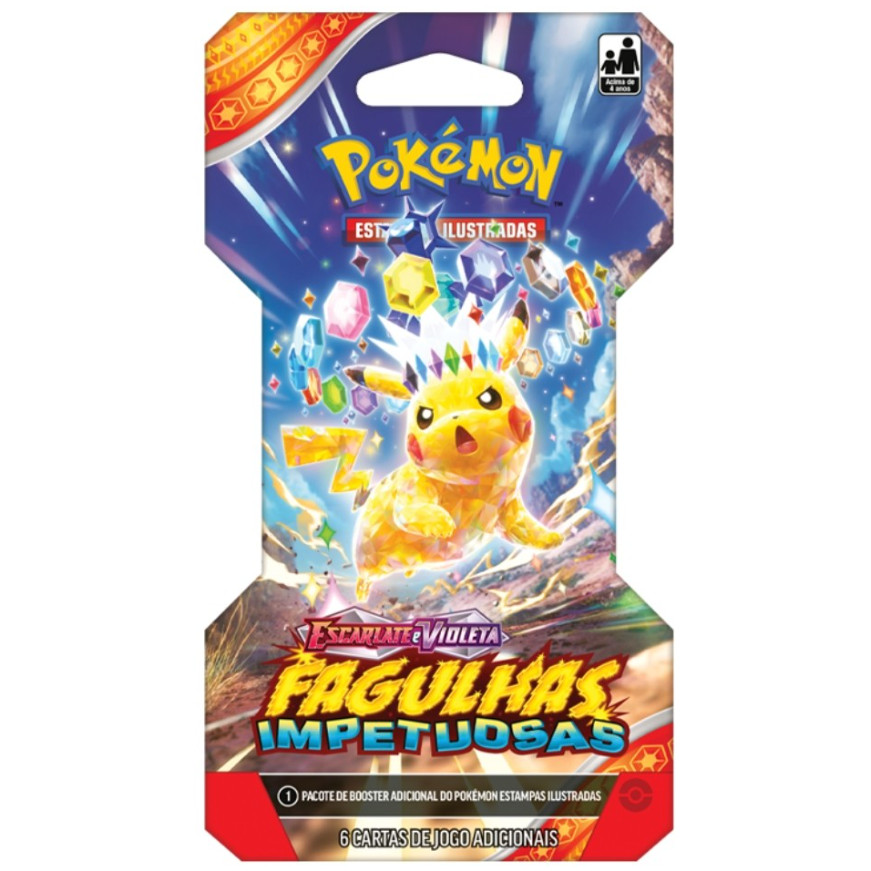 Pokémon TCG - Fagulhas Impetuosas - Kit com 6 com Boosters (36 Cartas)
