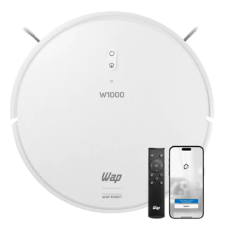 Robô Aspirador Com Mapeamento Wap Robot W1000 Alexa Google Filtro Hepa WiFi C/ Sensor Obstáculos