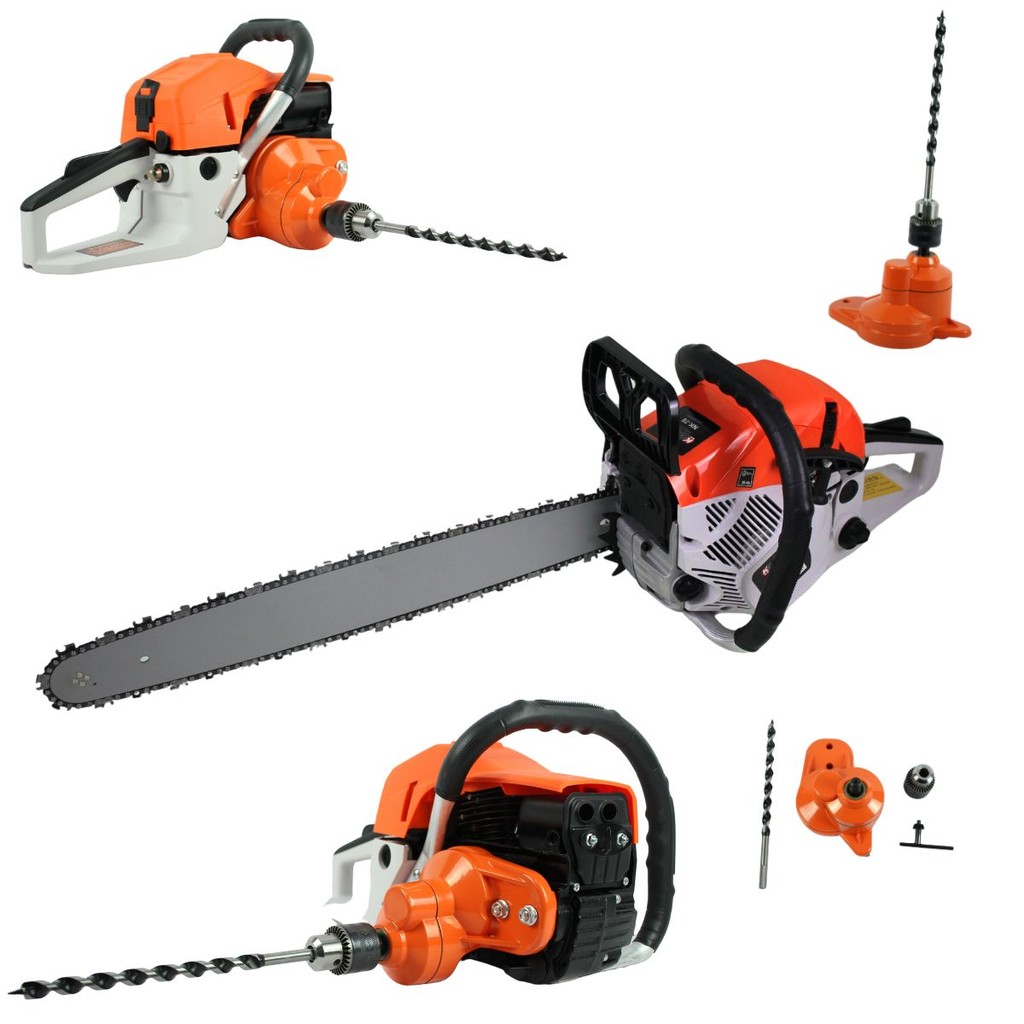 Motosserra com mandril para Furadeira Nakan Nk58cc A Gasolina 58cc