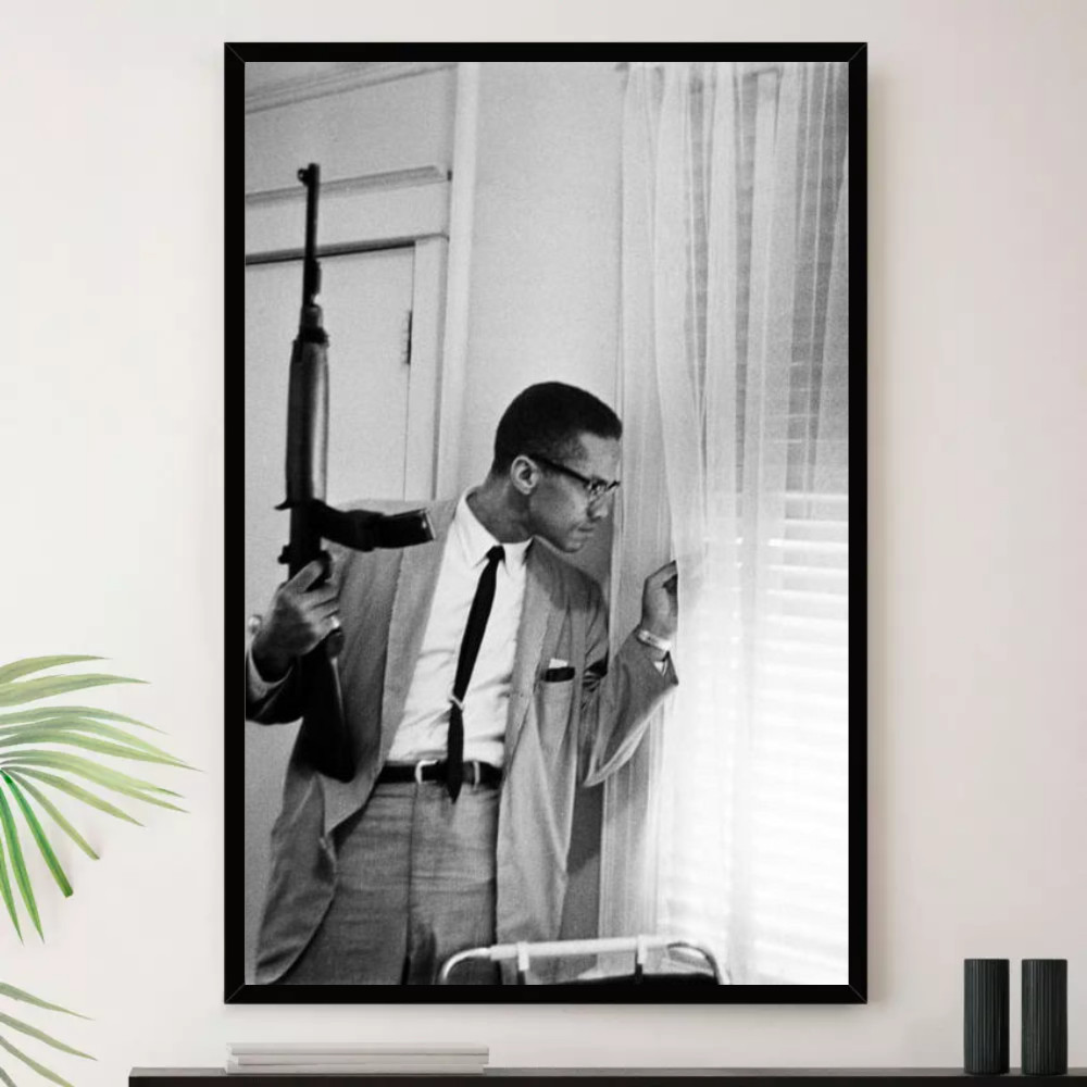 Quadro Malcolm X Motivacional Decorativo