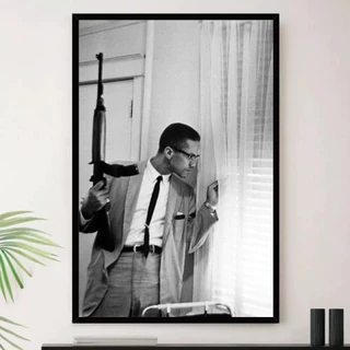 Quadro Malcolm X Motivacional Decorativo
