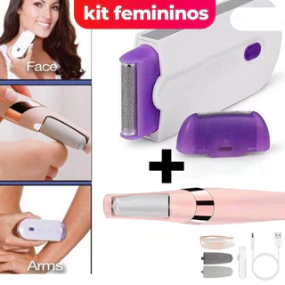 Kit de Cuidados Femininos 2 em 1 - Depilador Recarregável Sem Fio + Lixa Elétrica USB Para Pés e Calos Profissionais -WL em Oferta na Shopee