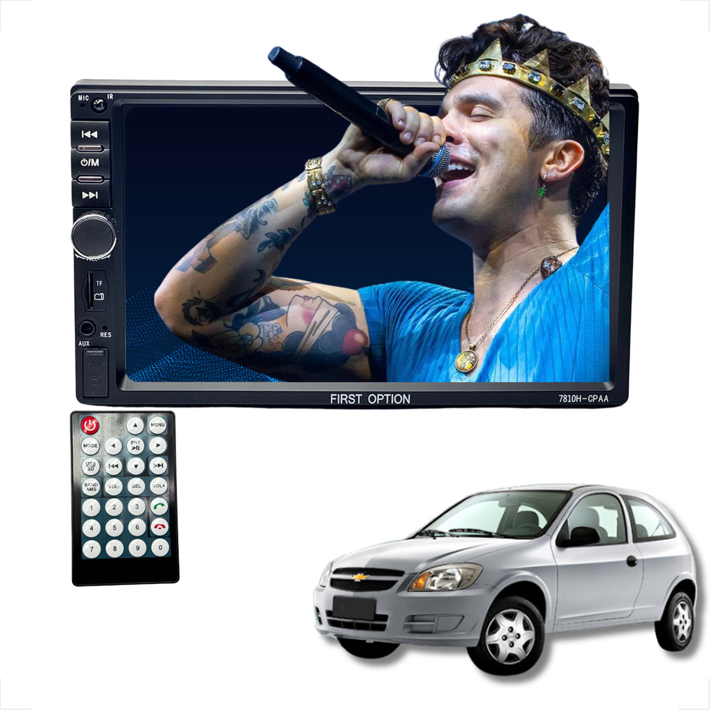 Central Multimidia MP5 CarPlay Android Auto 2 Din 7 Polegadas Celta ...
