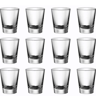KIT 30 UNIDADES JOGO DE COPOS DE DOSE DE VIDRO PINGA CACHAÇA VODKA TEQUILA DRINK BAR ATACADO