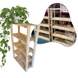 Estante Rústica 5 Níveis Madeira de Pinus120x70cm Para Organização