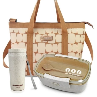 Conjunto Bolsa Térmica com Pote Marmita Ecológica e Copo com tampa de 300ml