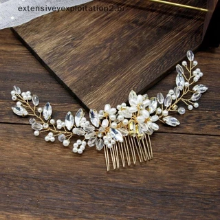 Moda Luxuosa Noiva Pente De Cabelo De Casamento Pérola Clipe Tiara Novo .