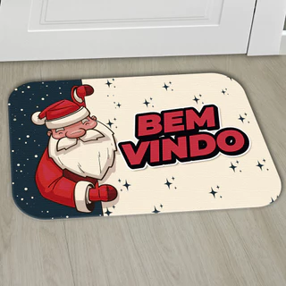 Tapetes Natal Porta Decorativo Entrada Antiderrapante 55x35