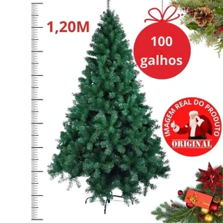 Árvore de Natal Pinheiro Verde 60cm ou 120 cm com 50 e 100 Galhos